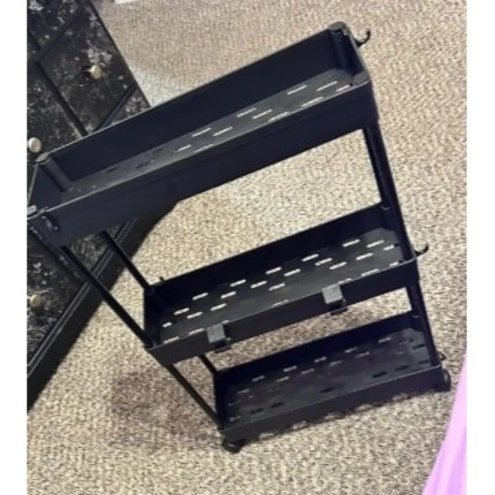 New Slim Rolling Storage Cart, 3 Tier Bathroom Storage Organizer Laundry